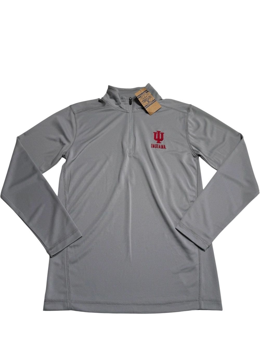Rivalry Threads Indiana Hoosiers Mens Small NWT Grey 1/4 Zip Pullover Jacket